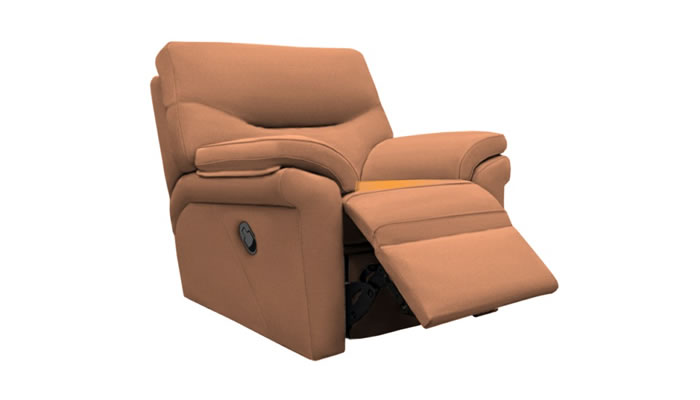 G Plan Seattle Leather Manual Recliner Texas Tan